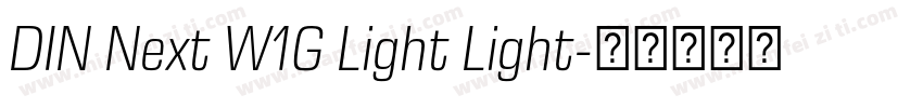 DIN Next W1G Light Light字体转换